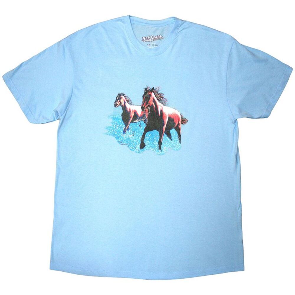 Bob Seger & The Silver Bullet Band Unisex Adult Horse Back Print T-Shirt / Light